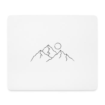 Moon Mountain Line - Mouse Pad (horizontal) - white - Front