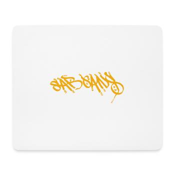 Sargans Souvenir in Orange Streetart - Mousepad (Querformat) - Weiß - Vorne