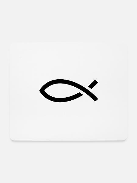 Christian fish - Mouse Pad (horizontal) - white