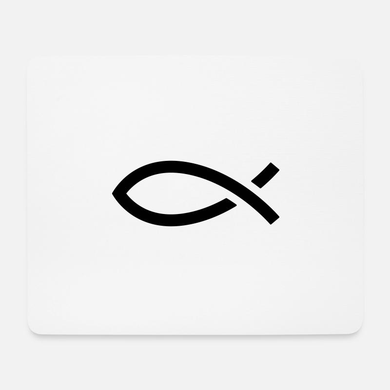 Christian fish - Mouse Pad (horizontal) - white