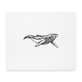 whale - Mouse Pad (horizontal) - white - Front