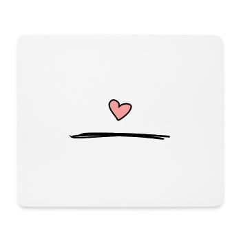 herz symbol linie liebe - Mousepad (Querformat) - Weiß - Vorne