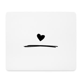 herz symbol linie liebe - Mousepad (Querformat) - Weiß - Vorne