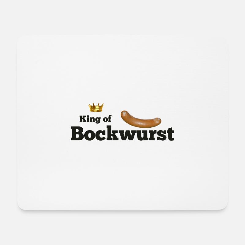 King of Bockwurst - Mousepad (Querformat) - Weiß