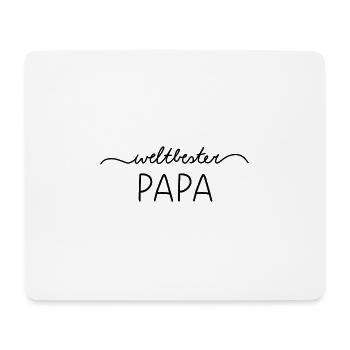 Weltbester Papa - Mousepad (Querformat) - Weiß - Vorne