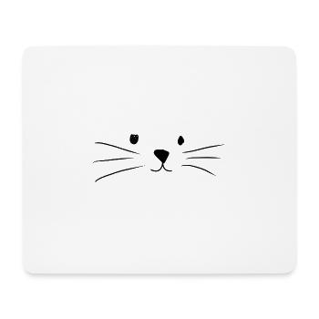 Katze Tier Nase Symbol - Mousepad (Querformat) - Weiß - Vorne
