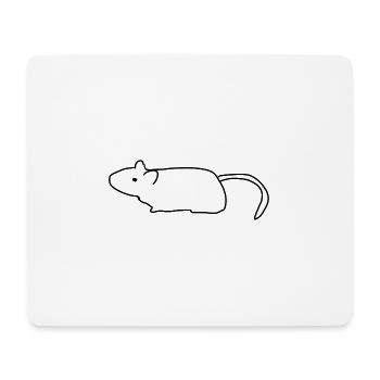 Maus Ratte Symbol Tier - Mousepad (Querformat) - Weiß - Vorne
