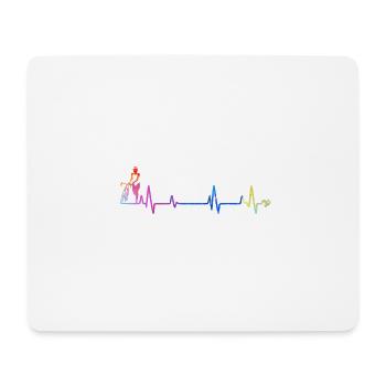 Regenbogen Puls Silhouette - Mousepad (Querformat) - Weiß - Vorne