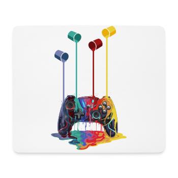 Regenbogen Kontroller - Mousepad (Querformat) - Weiß - Vorne