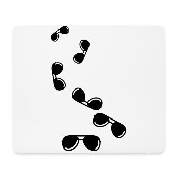symbole d’icône de lunettes de soleil - Tapis de souris (format paysage) - blanc - Devant