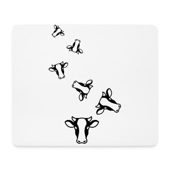 Cow head - Mouse Pad (horizontal) - white - Front