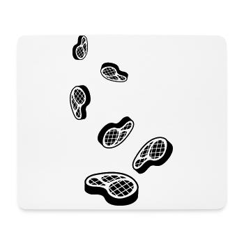 Symbole du steak de viande - Tapis de souris (format paysage) - blanc - Devant