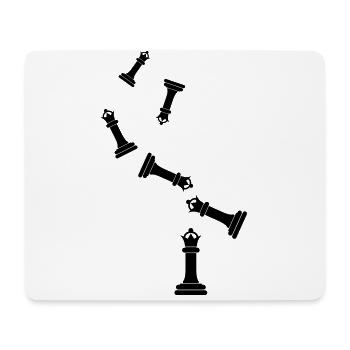 Schachfigur Königin - Mousepad (Querformat) - Weiß - Vorne