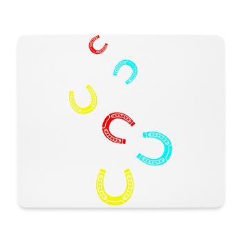 Horseshoe Symbol - Mouse Pad (horizontal) - white - Front
