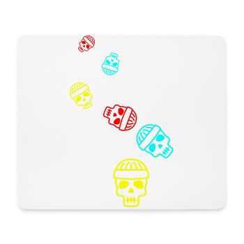Skull head icon - Mouse Pad (horizontal) - white - Front