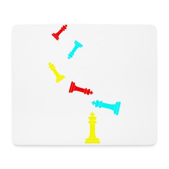 Schachfigur König - Mousepad (Querformat) - Weiß - Vorne