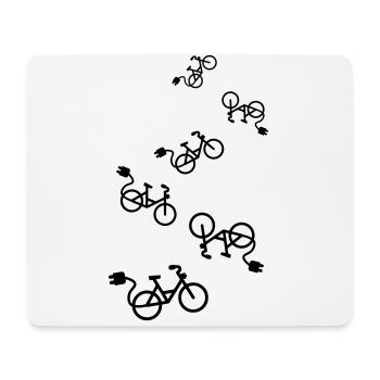 ebike fahrrad Radfahren - Mousepad (Querformat) - Weiß - Vorne
