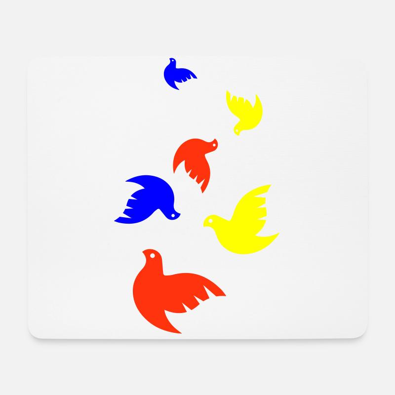 Taube frieden - Mousepad (Querformat) - Weiß