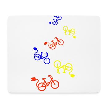 ebike fahrrad Radfahren - Mousepad (Querformat) - Weiß - Vorne