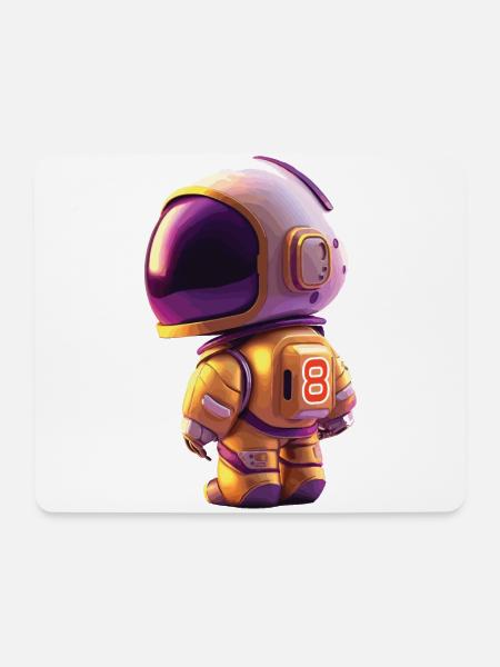 Space Kid Young Astronaut Geburtstag acht - Mousepad (Querformat) - Weiß