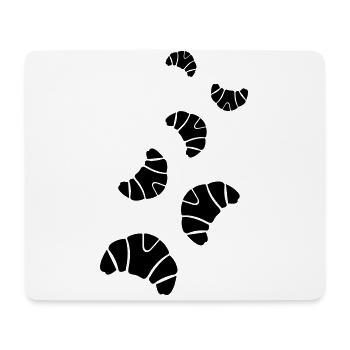 Croissant Symbol Silhouette - Mouse Pad (horizontal) - white - Front
