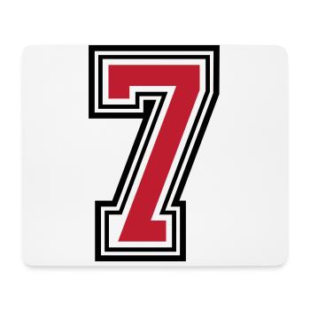 7 number symbol - Mouse Pad (horizontal) - white - Front