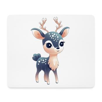 Mignon petit faon magique de Noël - Tapis de souris (format paysage) - blanc - Devant