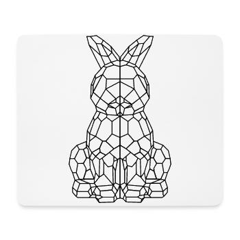 Osterhase geometrisch - Mousepad (Querformat) - Weiß - Vorne