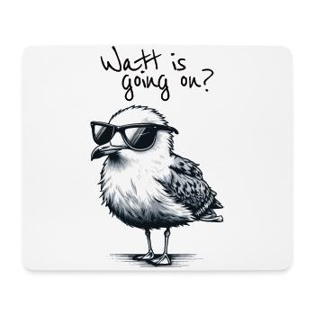 Watt va à Coole Möwe Nordsee Spruch - Tapis de souris (format paysage) - blanc - Devant