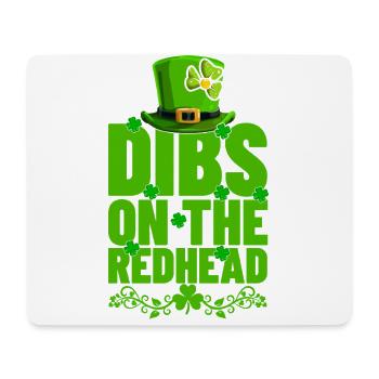 Dibs sur la rousse - Tapis de souris (format paysage) - blanc - Devant