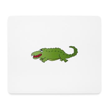 Krokodil - Mousepad (Querformat) - Weiß - Vorne