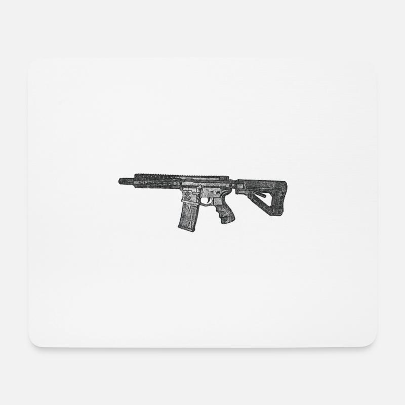 M4 - Zeichnung - Mousepad (Querformat) - Weiß