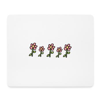 flowers plants flower symbol pink - Mouse Pad (horizontal) - white - Front