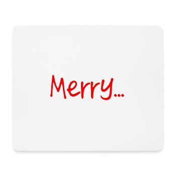 Rouge Joyeux Script Sur Noir - Tapis de souris (format paysage) - blanc - Devant