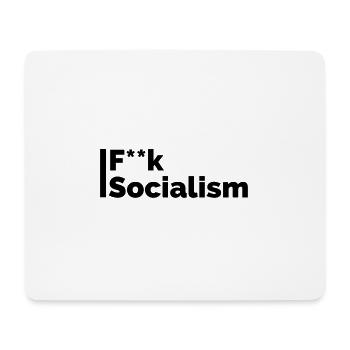 F**k Sozialism - Mousepad (Querformat) - Weiß - Vorne