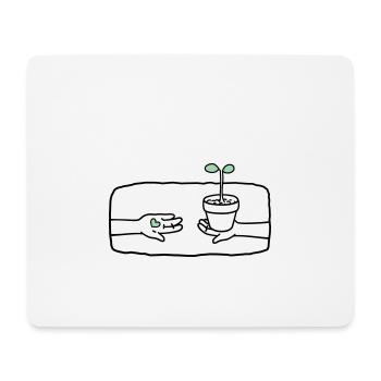 Herz Pflanze Garten wachsen - Mousepad (Querformat) - Weiß - Vorne