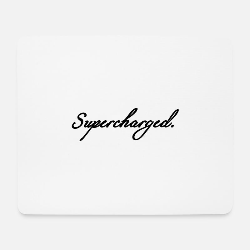 Supercharged - Mousepad (Querformat) - Weiß