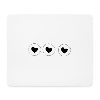 Herz Kreis Symbol Form Liebe Muster Herzen - Mousepad (Querformat) - Weiß - Vorne