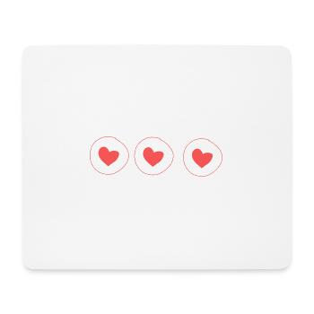 Herz Kreis Symbol Form Liebe Muster Herzen rot - Mousepad (Querformat) - Weiß - Vorne