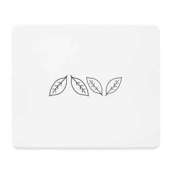 Quatre feuilles feuille symbole forme forme - Tapis de souris (format paysage) - blanc - Devant