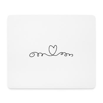 Heart Line Love - Mouse Pad (horizontal) - white - Front