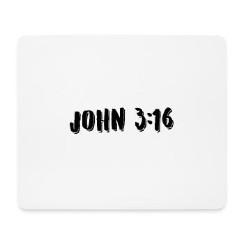 Jean 3:16 - Tapis de souris (format paysage) - blanc - Devant