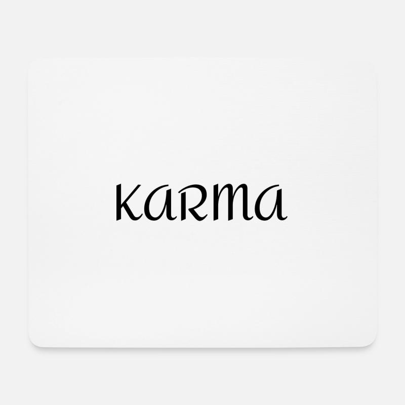 Karma - Mousepad (Querformat) - Weiß
