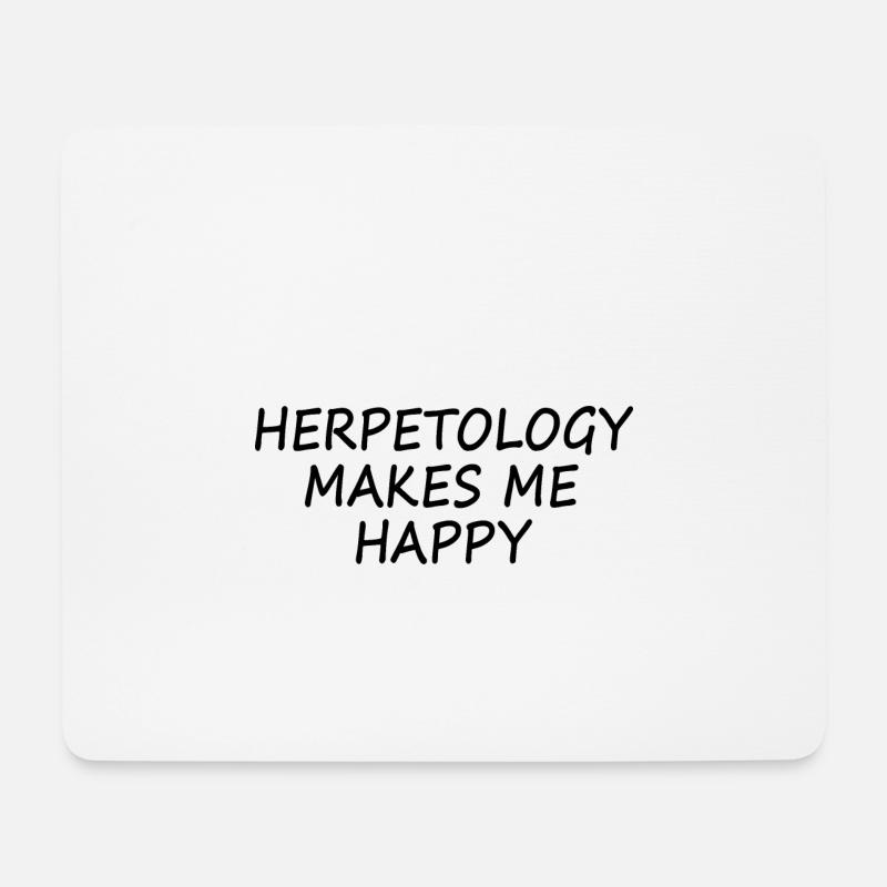 Herpetologie macht mich glücklich - Mousepad (Querformat) - Weiß