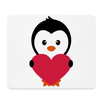 Pinguin Liebe - Mousepad (Querformat) - Weiß - Vorne