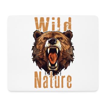 Grizzly Bear Roaring Bear Head Nature Wilderness Forest - Mouse Pad (horizontal) - white - Front