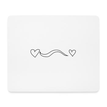 Onde de la ligne du cœur - Tapis de souris (format paysage) - blanc - Devant