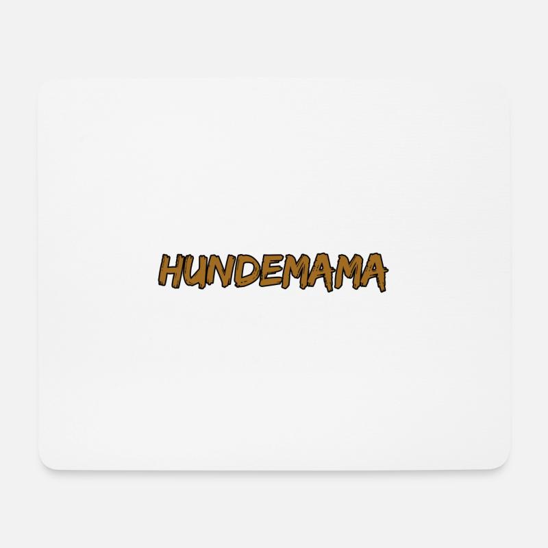 Hundemama Pinselgrunge - Mousepad (Querformat) - Weiß