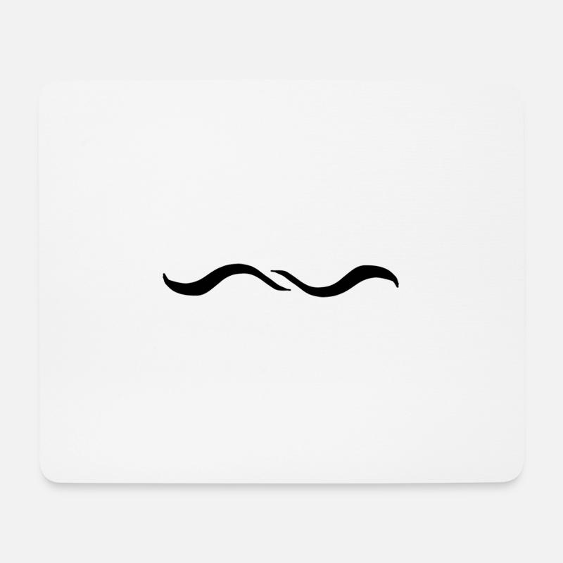 zwei wellen welle linie - Mousepad (Querformat) - Weiß