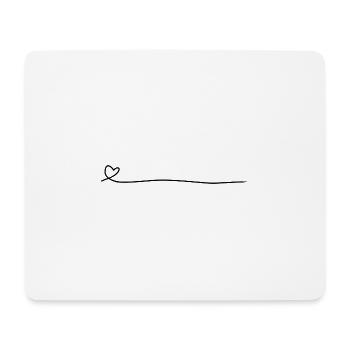 Icône de la ligne de cœur - Tapis de souris (format paysage) - blanc - Devant